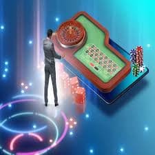 Player using a smartphone to play fish shooting game on 123ph